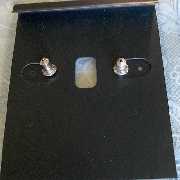 I N C NWOT st pierced earrings w/post & blk and clear movable rhinestones $20 - Picture 3 of 3
